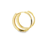 10K Gold Cz Huggies 18mm