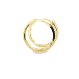 10K Gold Cz Huggies 18mm