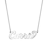 Carrie Name Necklace Silver