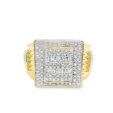 Elegant Men Gold Diamond Ring