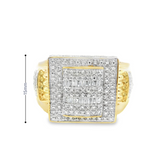 Elegant Men Gold Diamond Ring