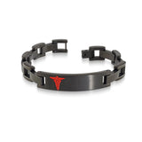 BLACK LINK MEDIC ALERT BRACELET