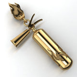 Fire Extinguisher 14K Gold Pendant