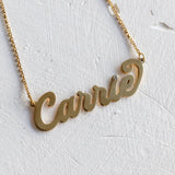 Carrie Name Necklace Silver