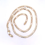 Solid 10K Gold Men Figaro Chain 4mm