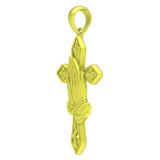 Praying Hands Cross pendant Gold